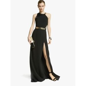Halston Heritage | Metal Plate Crepe Gown